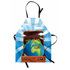 Globe in a Vacation Suitcase Apron