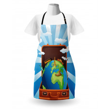 Globe in a Vacation Suitcase Apron