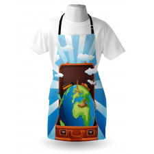 Globe in a Vacation Suitcase Apron