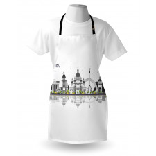 Kiev Skyline Reflection Art Apron