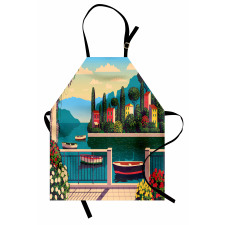 Mediterranean Romantic Scene Apron