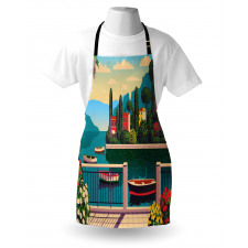 Mediterranean Romantic Scene Apron