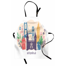 Floral Istanbul Landmarks Apron