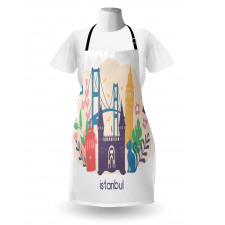 Floral Istanbul Landmarks Apron