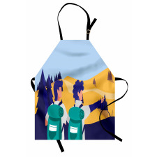 Adventurous Men in Hiking Apron