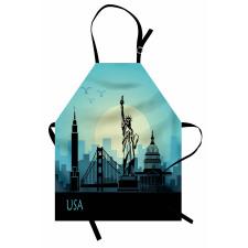 USA Skyscrapers City Skyline Apron