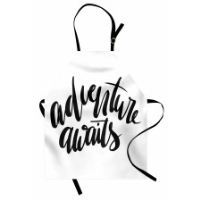 Monochrome Cursive Apron