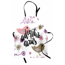 Sketch Floral Text Apron