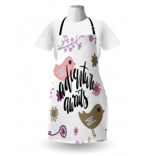 Sketch Floral Text Apron