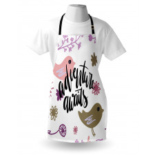 Sketch Floral Text Apron