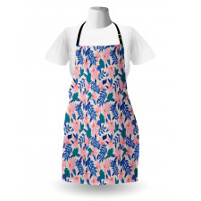 Soft Exotic Flower Leaves Apron