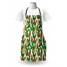 Vibrant Banana Leaves Art Apron