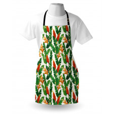 Vibrant Banana Leaves Art Apron