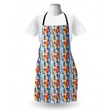 Colorful Digital Stripes Apron