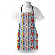 Colorful Digital Stripes Apron