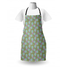 Ornate Round Spring Flower Apron