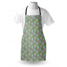 Ornate Round Spring Flower Apron