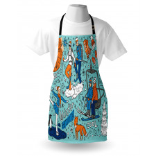 People Winter Activities Apron