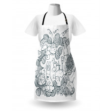 Monochrome Art Easter Apron