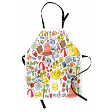 Vivid Summer Vacation Items Apron