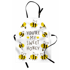 Love Text and Happy Bees Apron