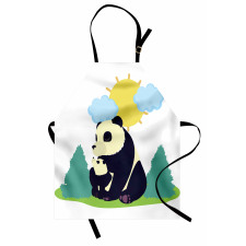 Mammal and His Baby Outdoors Apron