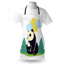 Mammal and His Baby Outdoors Apron