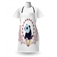 Fluffy Mammal and Flowers Apron