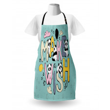 Whimsical Calligraphic Design Apron