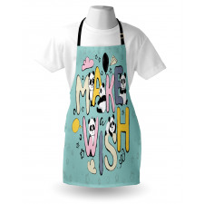 Whimsical Calligraphic Design Apron