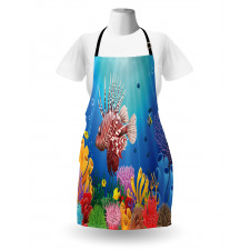 Colorful Marine Scenery Apron