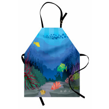 Oceanic Seaweed Seascape Apron