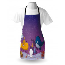 Oceanic Creatures Coral Apron