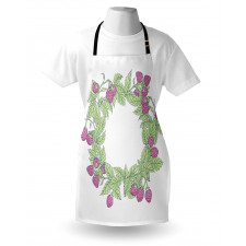 Raspberry Wreath Apron