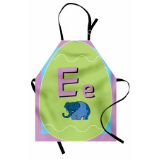 Animal and Letter E in Egg Apron