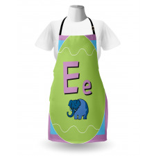 Animal and Letter E in Egg Apron