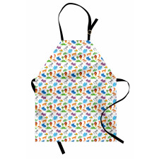 Zoo Childish Cartoon Image Apron