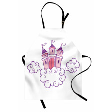 Dreamy Fortress Clouds Art Apron