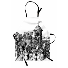 Medieval Fortress Sketch Apron