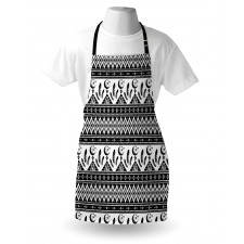 Trippy Moon Feather Pattern Apron