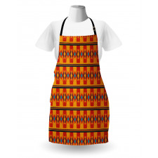 Warm Tones Geometrical Art Apron