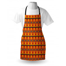 Warm Tones Geometrical Art Apron