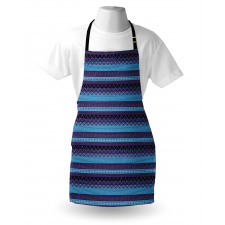 Zigzags Diamond Shapes Strips Apron