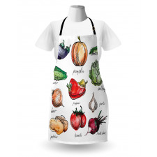 Sketchy Hand Drawn Items Apron