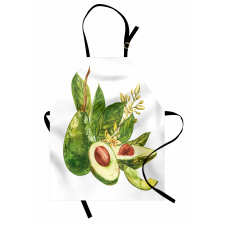 Watercolor Style and Leafy Apron