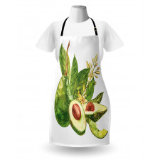 Watercolor Style and Leafy Apron