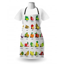 Calligraphic Food Items Apron