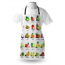 Calligraphic Food Items Apron