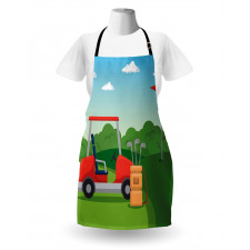 Club Car and Flag Apron