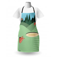 Hills Flags Woods Apron